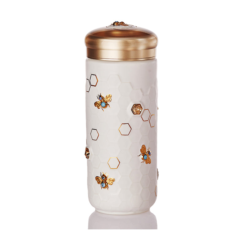 Honey Bee Travel Mug with Crystals-1
