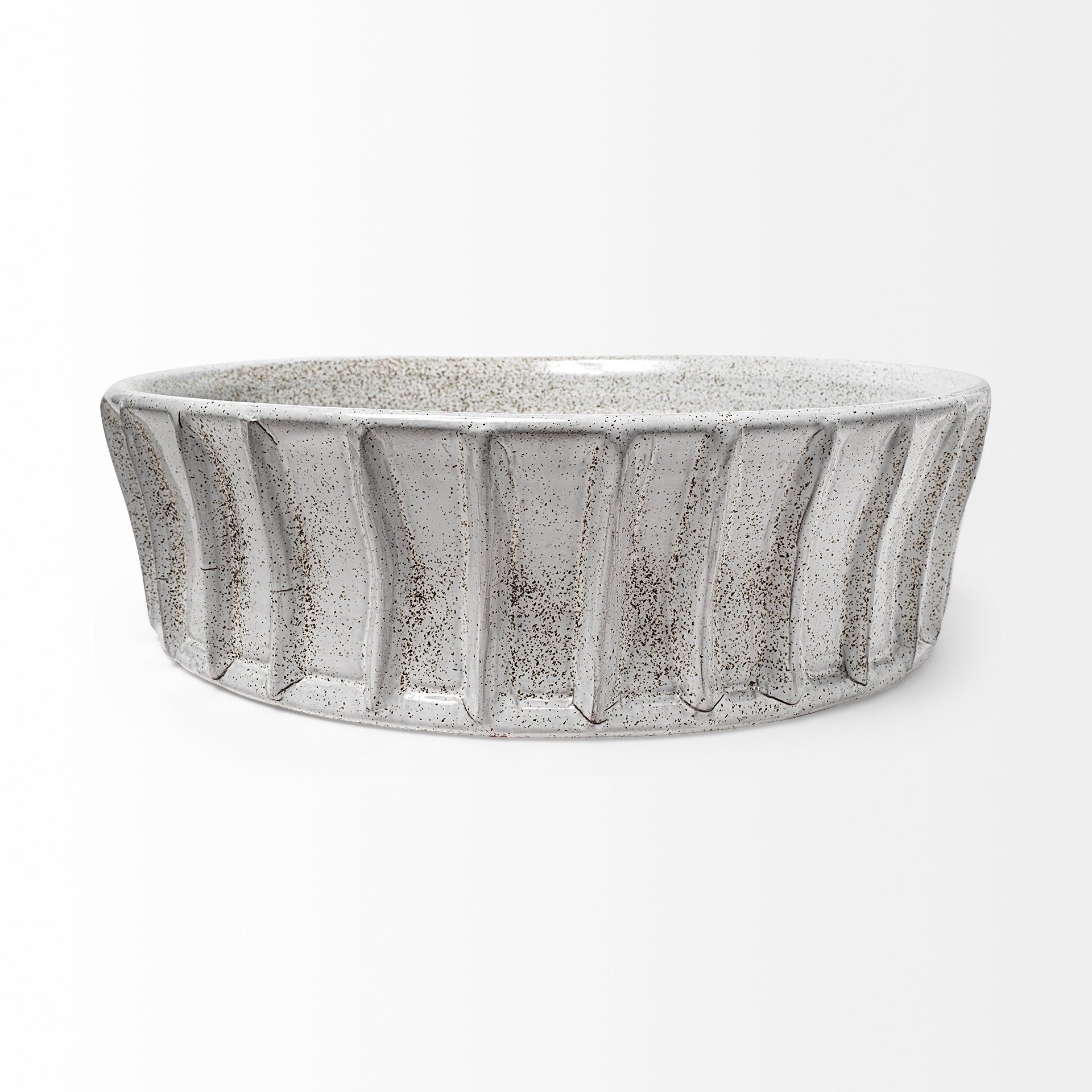 Large White Ceramic Bowl-1