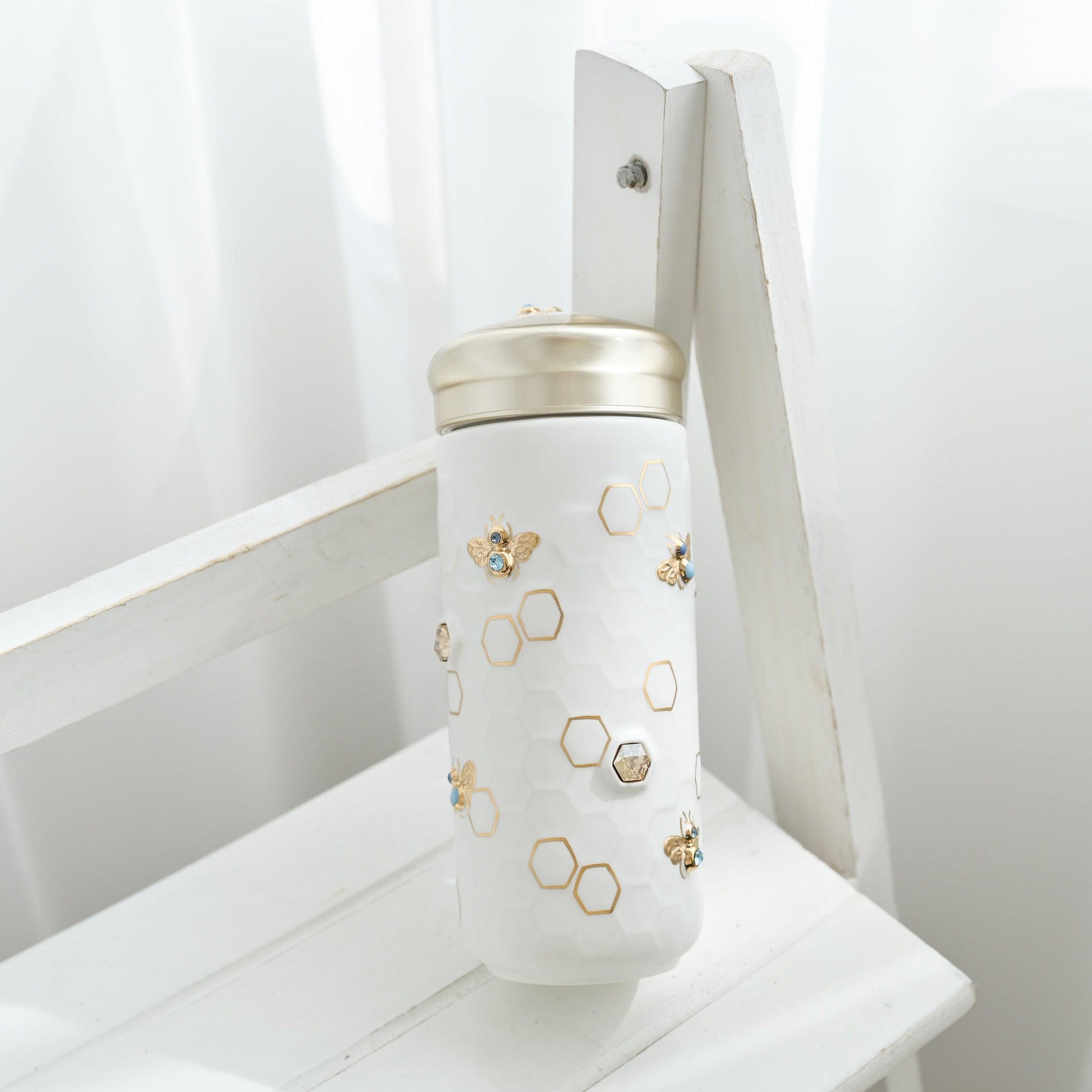 Honey Bee Travel Mug with Crystals-19