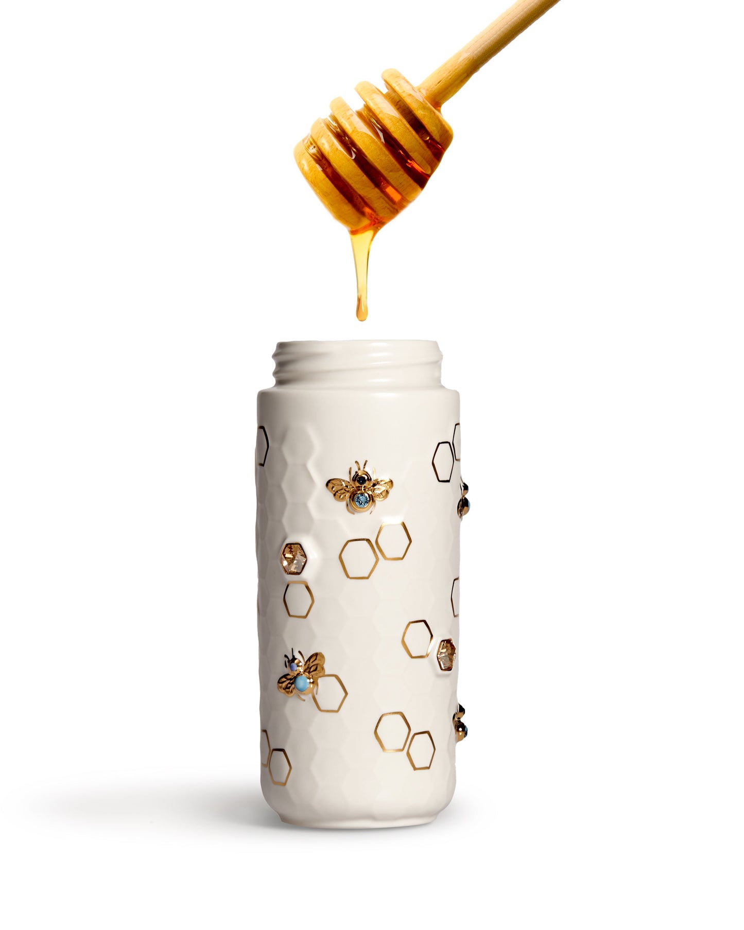 Honey Bee Travel Mug with Crystals-15