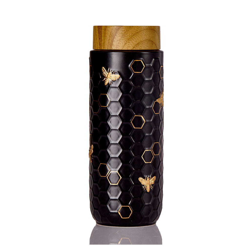 Honey Bee Travel Mug / Gold 16 oz-1